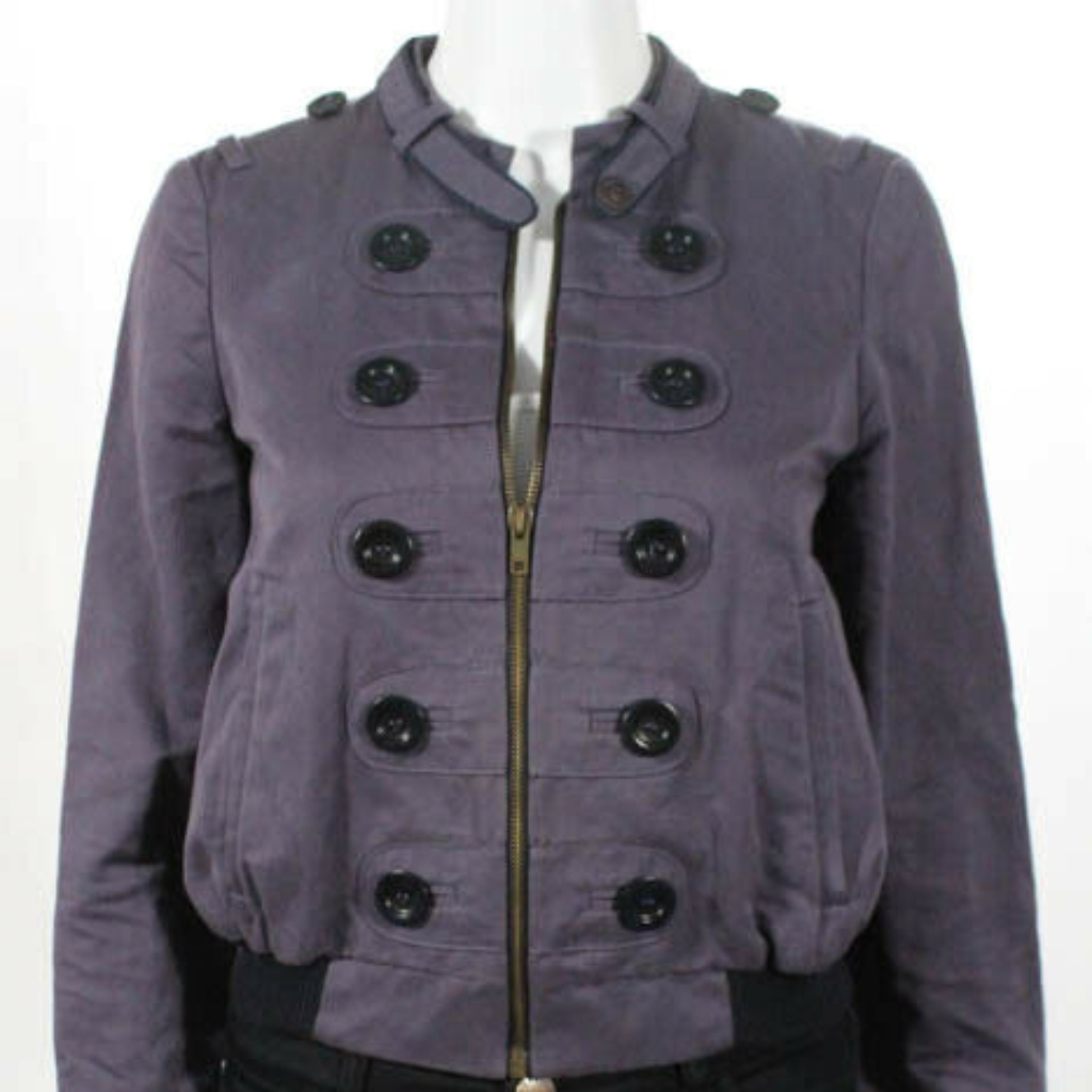 See By Chloe Purple Double Breasted Zip Jacket 4